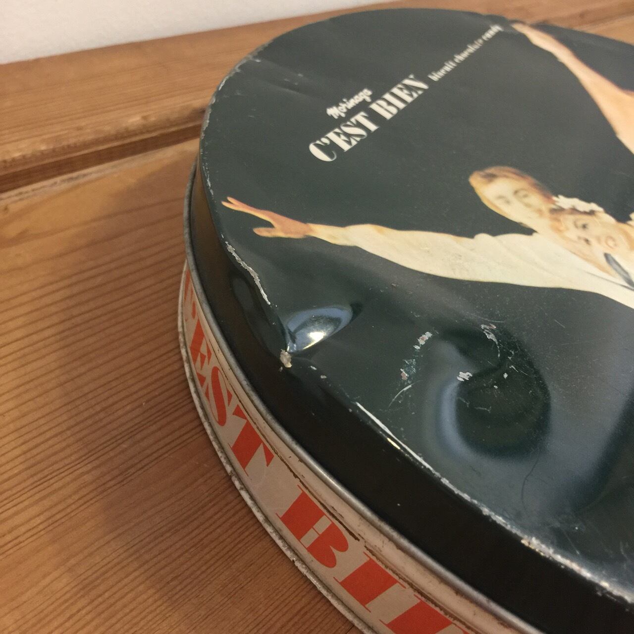 Morinaga C'EST BIEN レトロ缶 森永セビヤン バレー絵柄 TIN缶