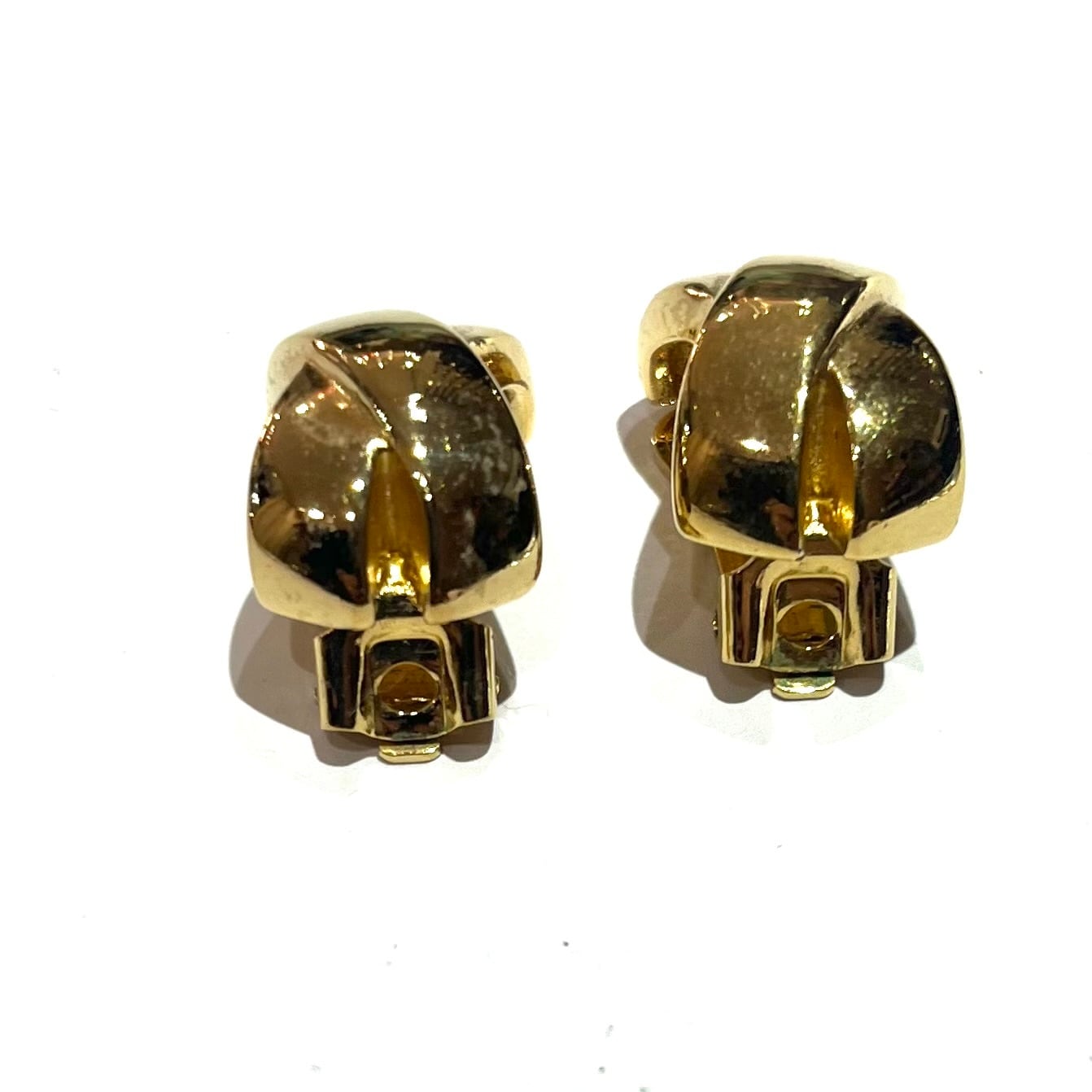 ChristianDior EARRING】 2688 DIOR ゴールドリボンクロス