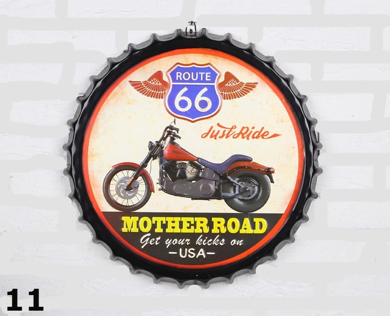 ブリキ 看板 瓶キャップ調 蓋 ハーレーダビッドソン HARLEY