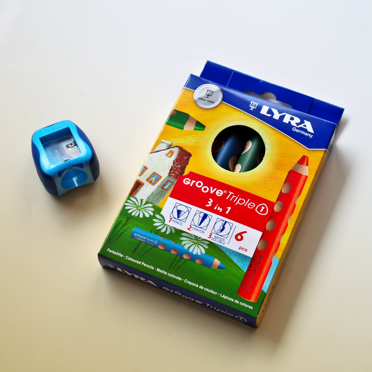 リラ グルーヴトリプルワン 6色（専用シャープナー付） | 木のおもちゃ