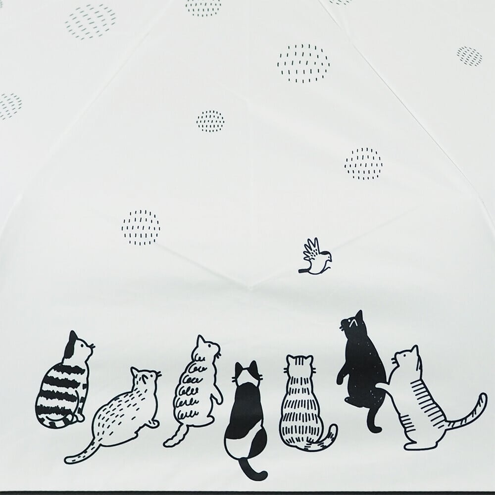 折畳み傘｜猫柄｜猫雑貨 猫モチーフ 猫柄 猫グッズ かさ かわいい傘  プレゼント  贈り物