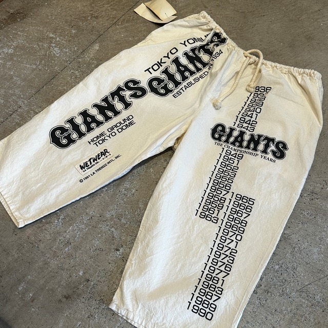 ”DEAD STOCK" USA製 90s 読売ジャイアンツ COTTON PANT