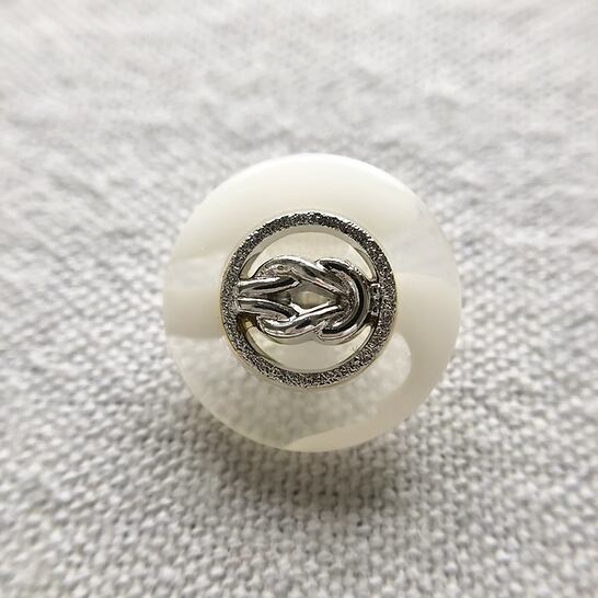 シルバーチェーン×ホワイトマーブル 18㎜