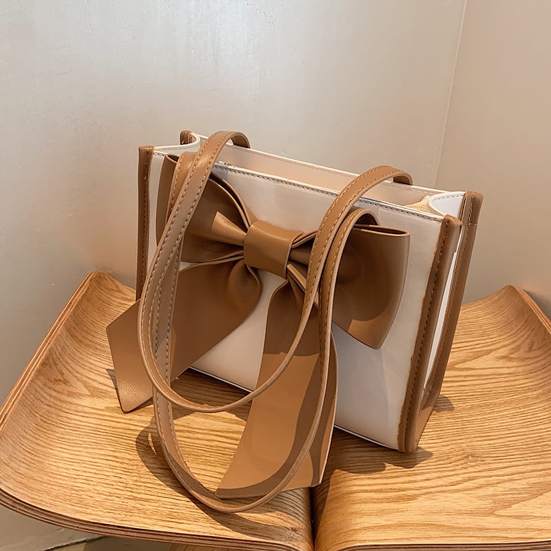 サマーショルダーバッグリボン 夏物 トートバッグ 手作りハンドバック44188101103