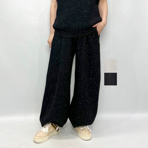 UNFIL アンフィル WOOLEN COTTON & SILK NEP WOOL TWEED-KNIT PANTS WXFL-UW126 2026秋冬新作 [送料無料]