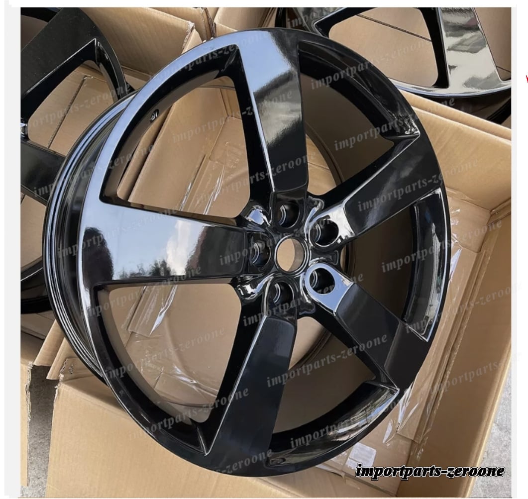 22インチ 新品グロスブラック 5 スポークホイール 2019+