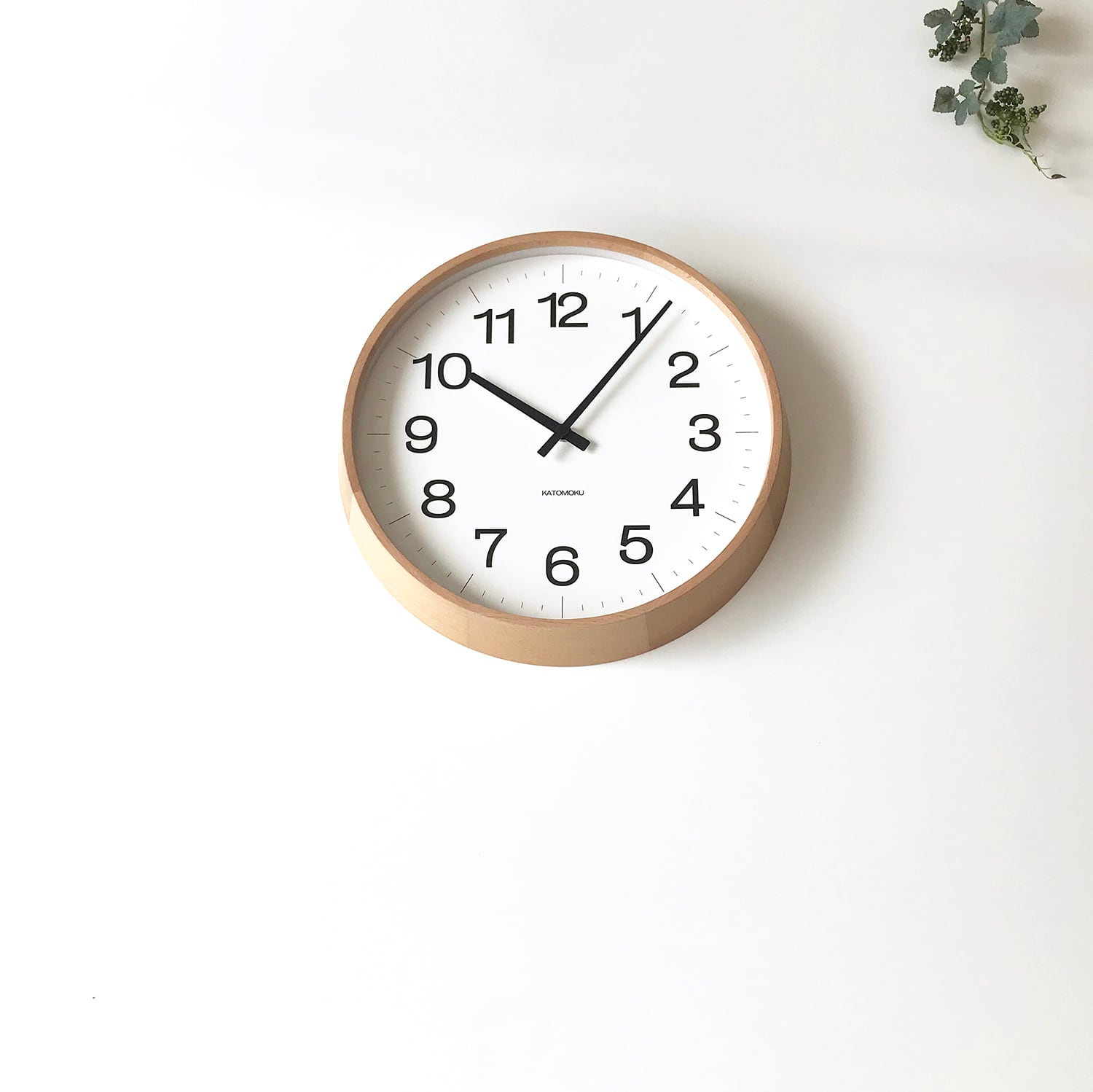 KATOMOKU muku clock 16 LL ナチュラル km-116NA 掛け時計 | 加藤木工