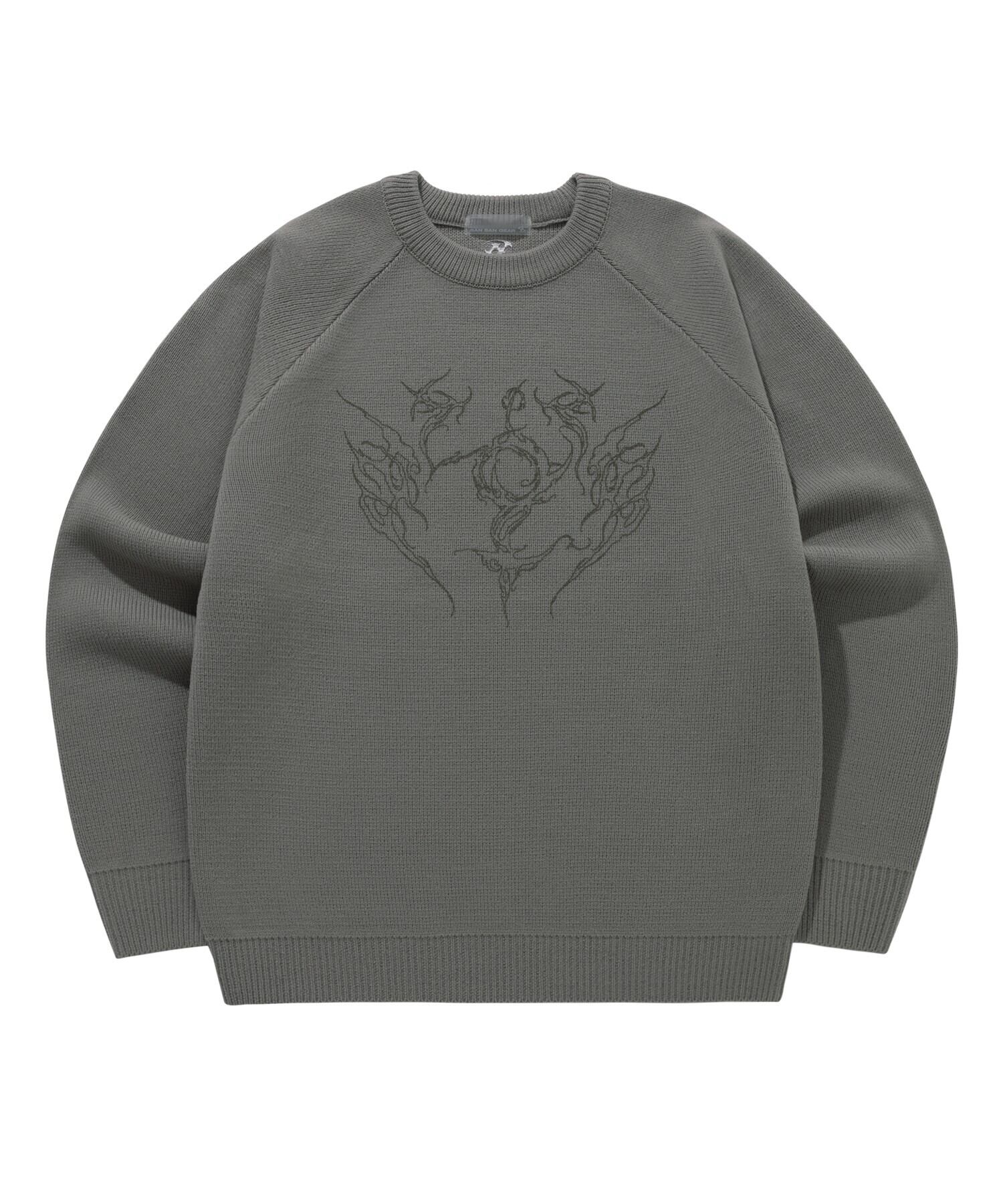 トップス SAN SAN GEAR 23FW PYRO KNIT CHARCOAL SAN SAN GEAR] 23FW PYRO KNIT TAN 正規品 韓国ブランド 韓国