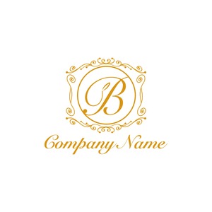 No45 エンブレム風のBのロゴ【B、アルファベット、エンブレム、ゴールド、高級、ブランド、商品、美容、サロン、エステ、ネイル、ショップ】