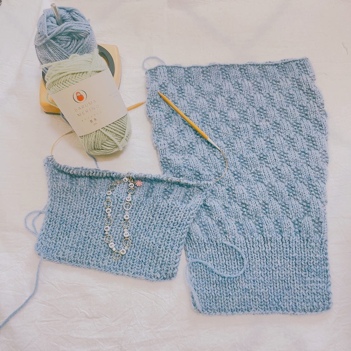 ミモザ模様のセーター（編み図つき）| Jul Knitting キット