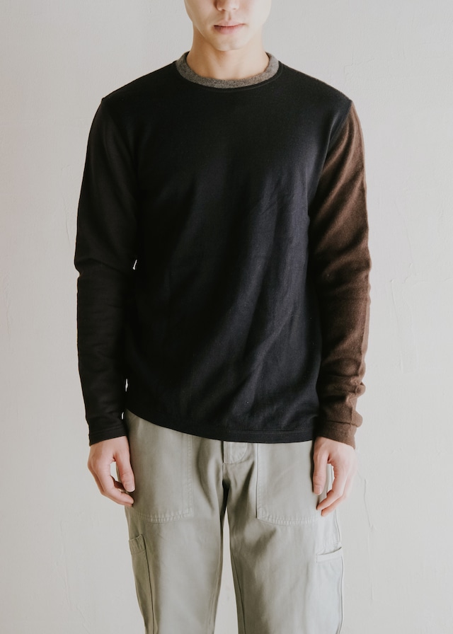 90's MARCEL LASSANCE paneling merino wool knit