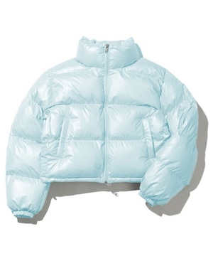 ★【BITTER CELLS】GLOSSY CROP PUFFER JACKET- L/Blue