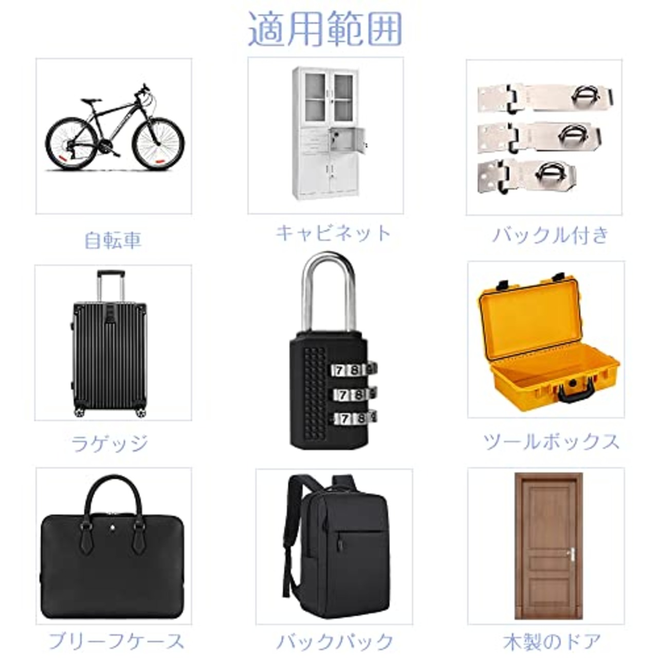 南京錠コンビネーションロック旅行南京錠ドアロック3桁ダイヤルロック旅行用品ポータブル盗難防止防水防錆小型荷物旅行バッグバックパックに利用可能ブラック