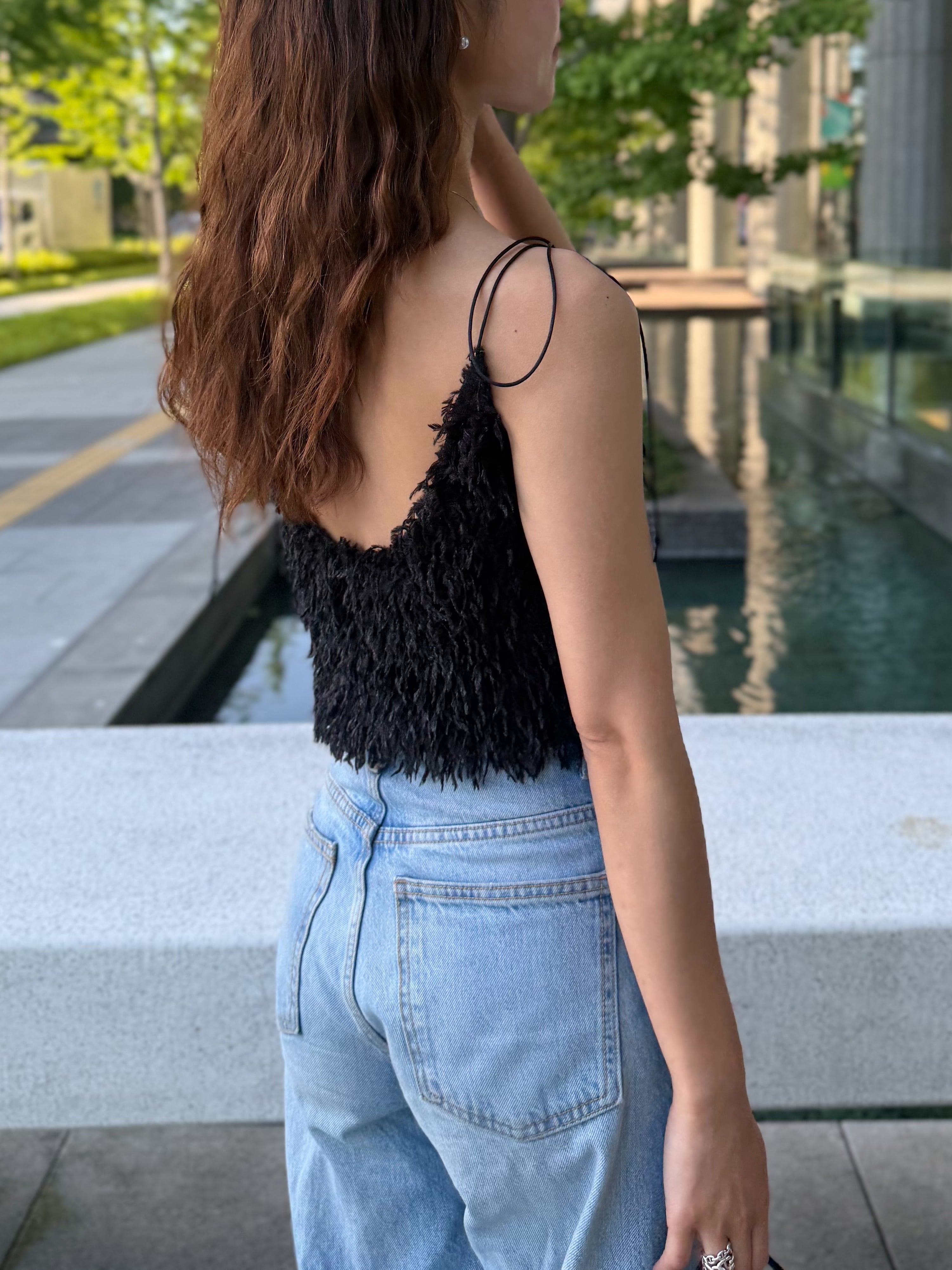 flamingo cami / black | HYEON