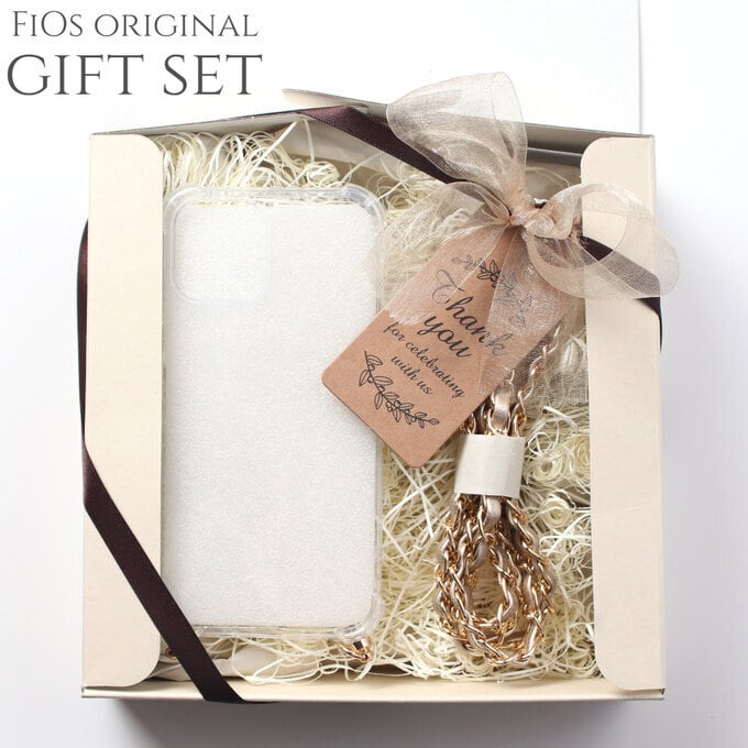 ギフトセット iPhoneケース ショルダー ストラップ付き 贈り物 誕生日 プレゼント スマホショルダー 肩掛け スマホケース チェーン 大人かわいい