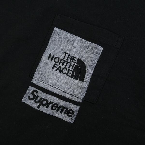 Supreme North Face Pocket Tee ロゴ Tシャツ 黒