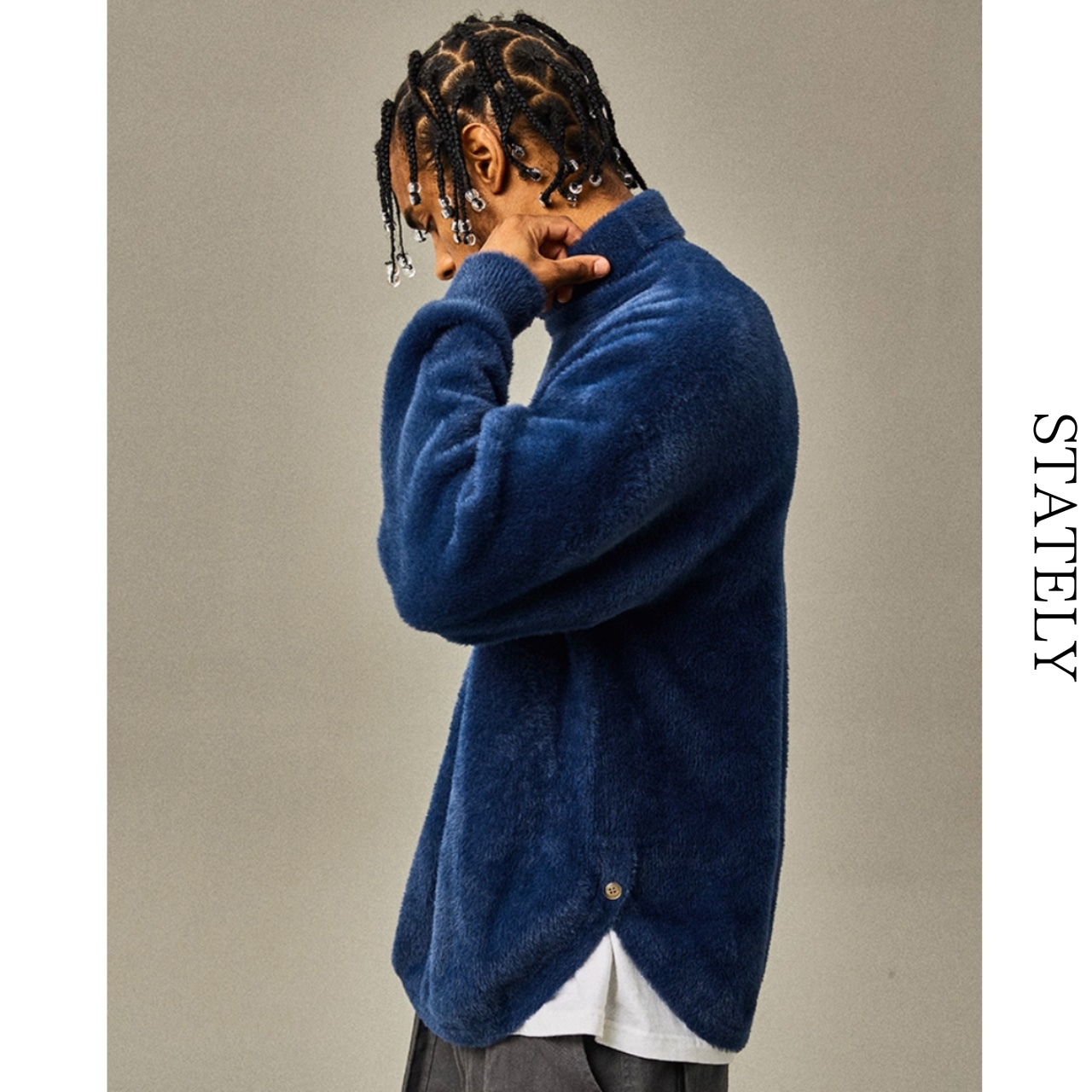 Fuzzy Mock Neck プルオーバー/2color_T159・画像2