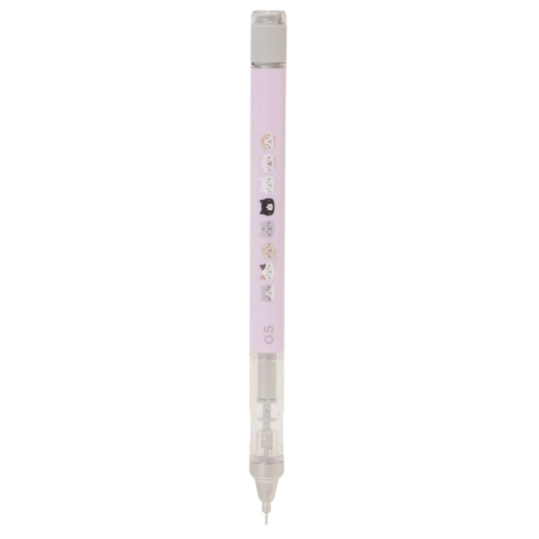 猫シャープペンシル(ふくふくにゃんこMONO消しゴム搭載シャーペン0.5mm)