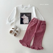 韓国子供服 / 26Autumn / 〖取寄〗DAILYBEBE / メッセージロゴTシャツ / キッズ服 / ジュニア服 / 秋服 *XS~JL*
