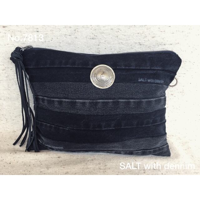 BlackDenimボーダークラッチ No.7813