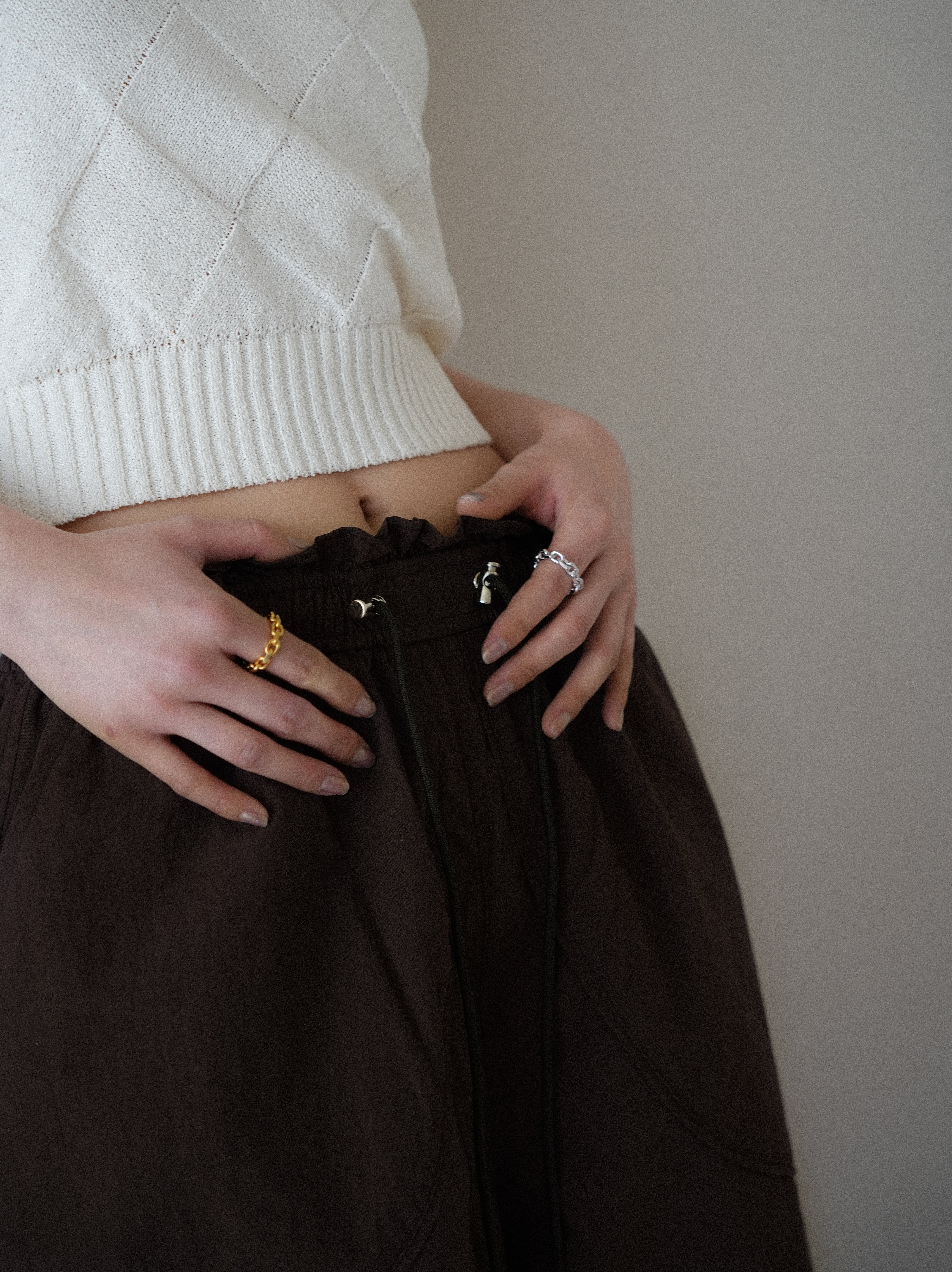 curved drawstring pants | Katrin TOKYO