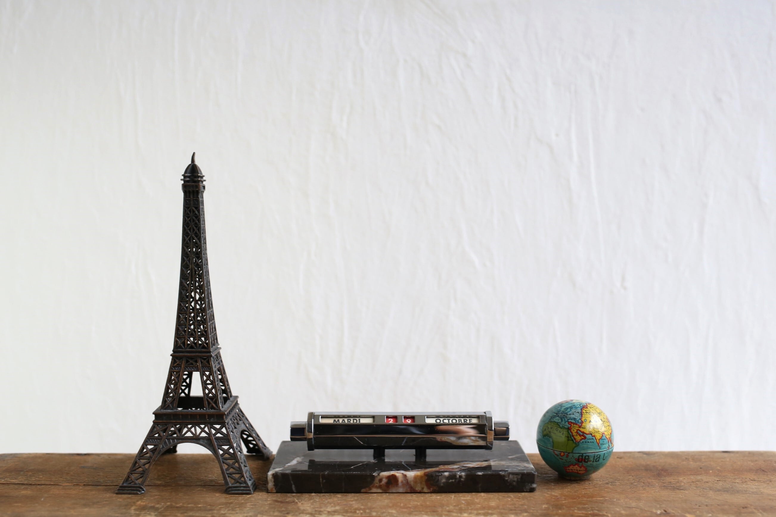 フランス ヴィンテージ 万年卓上カレンダー 『GOLD STARRY』大理石 N-05395