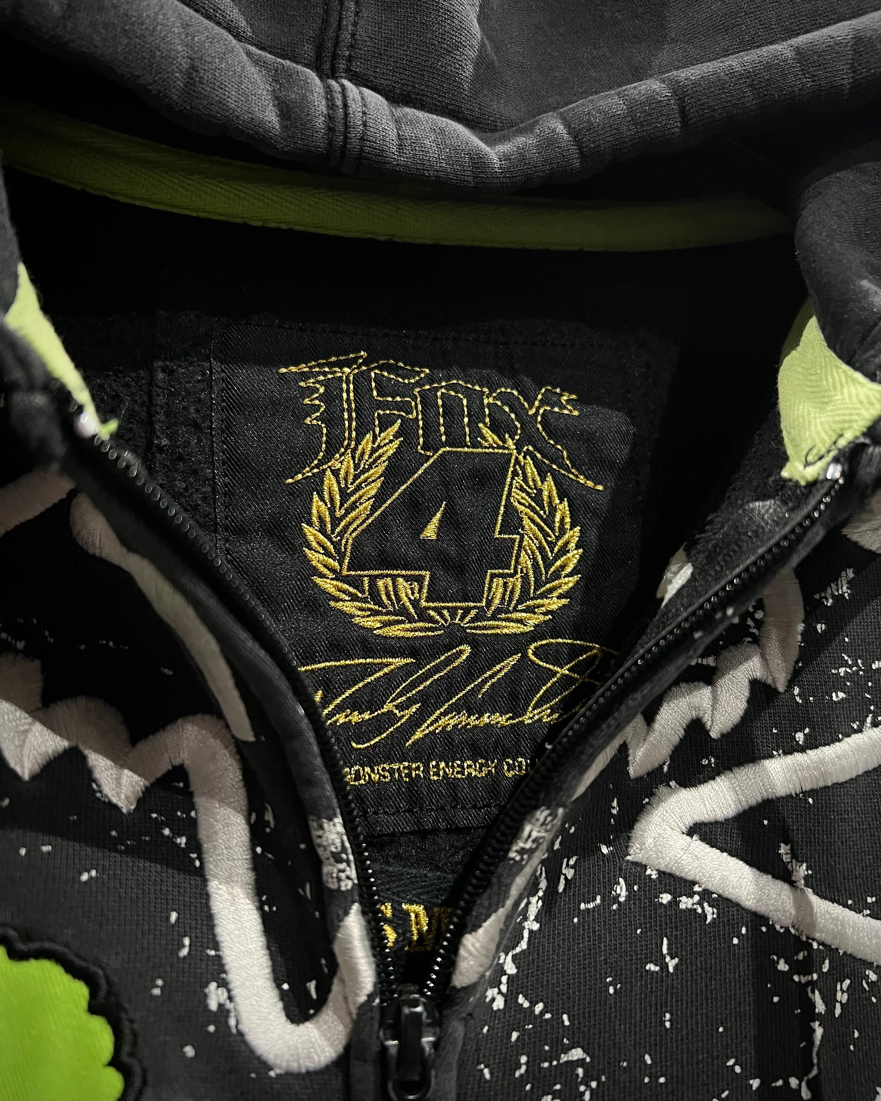 X vintage】“MONSTER ENERGY”“FOX RACING”Embroidery Loose Zip Up