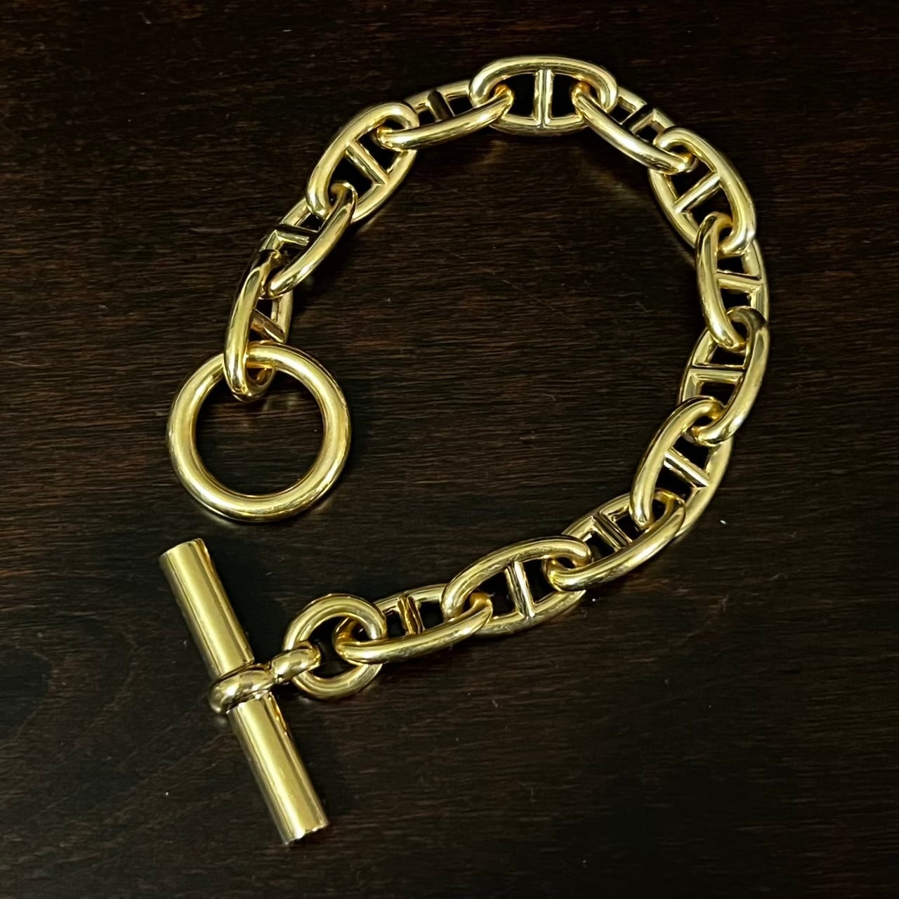 HERMES Chaine d'Ancre Bracelet GM 13 Links 18K Rose Gold 2010s