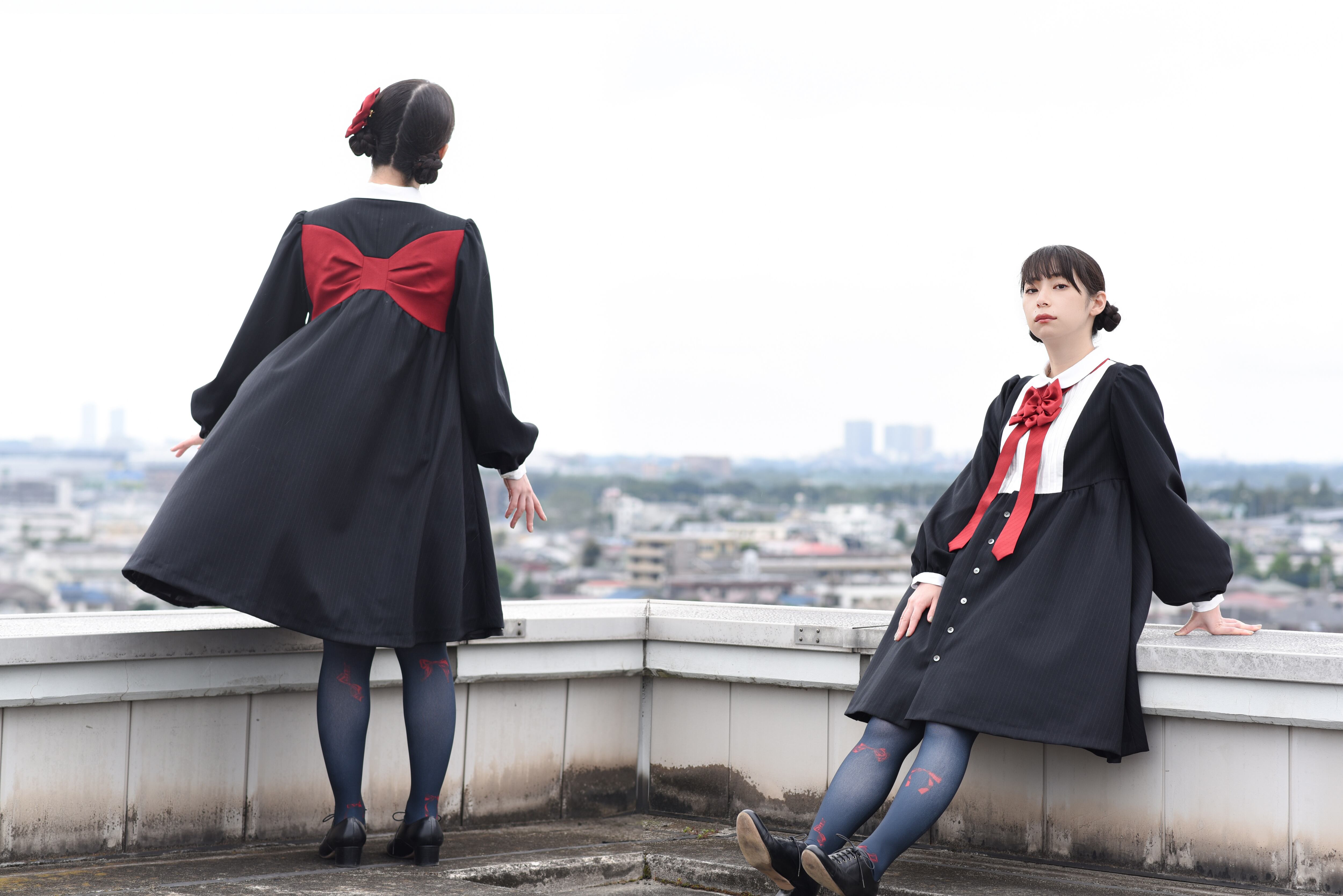 ネバアランド リボン座ワンピース 2色 Kiri To Ribbon