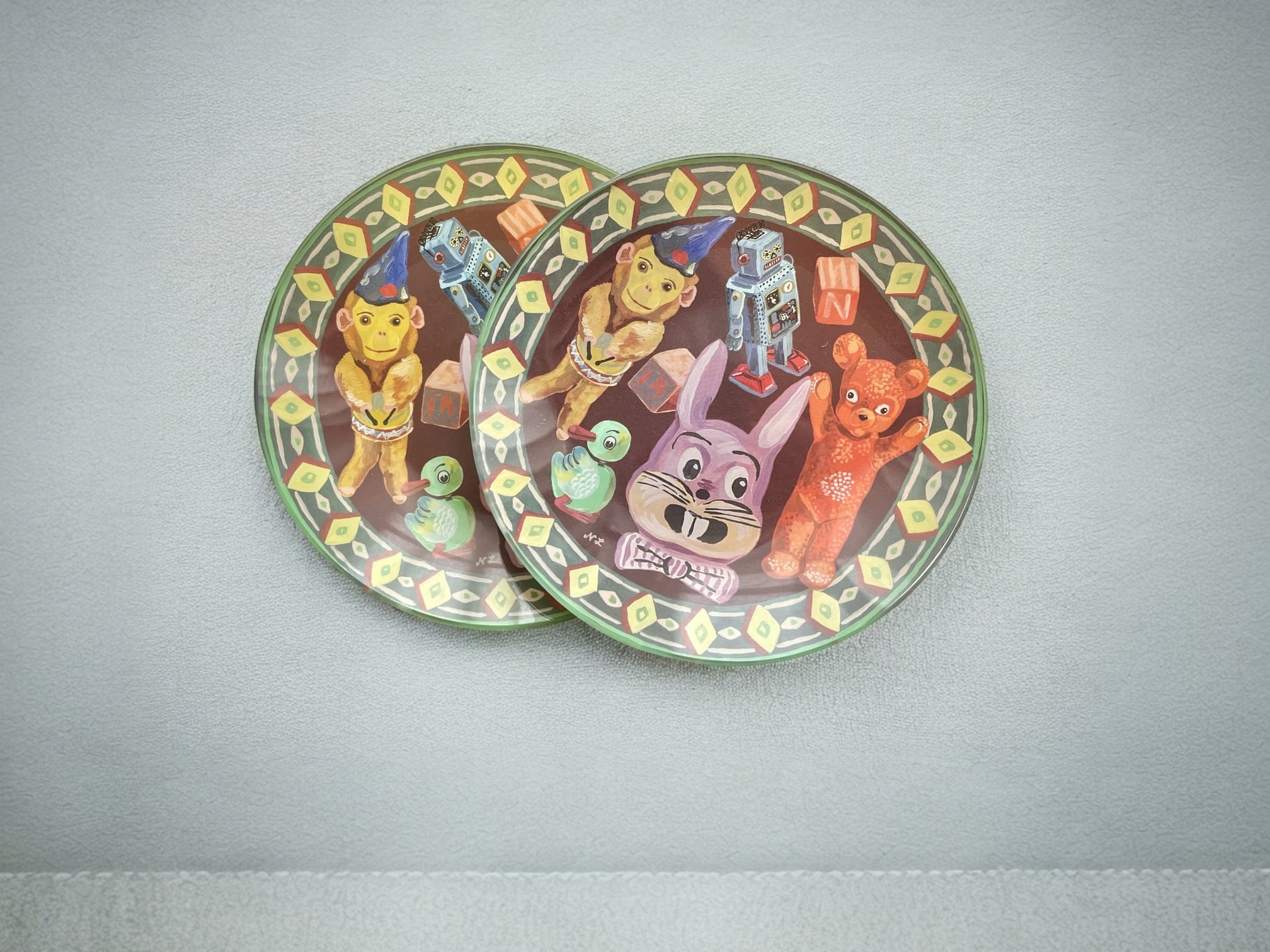 30%off nathalie lete glass plate 2枚セット