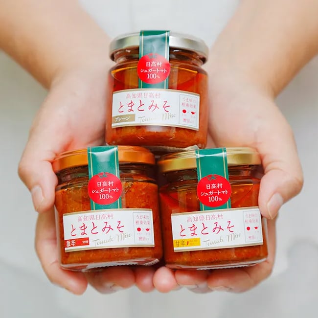 とまとみそ 高知県日高村 90g プレーン/甘辛/激辛【トマト】【味噌