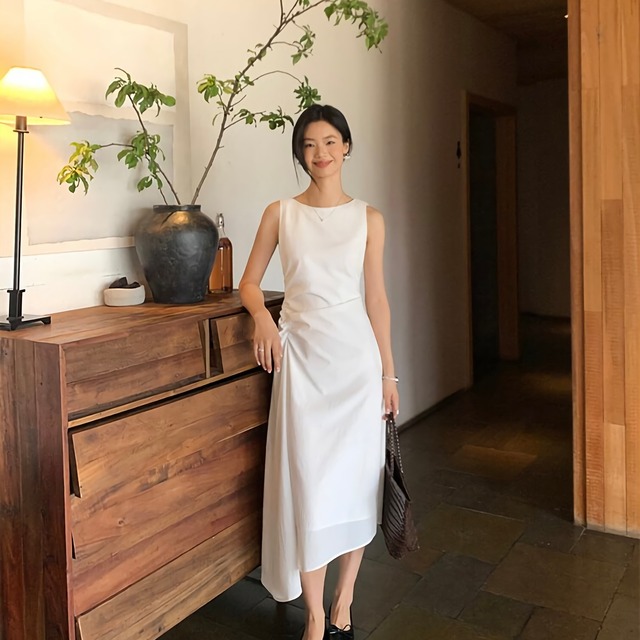 Clean Cut Elegant Midi Dress【S00310】