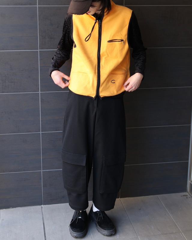 reversible zip-up fleece vest