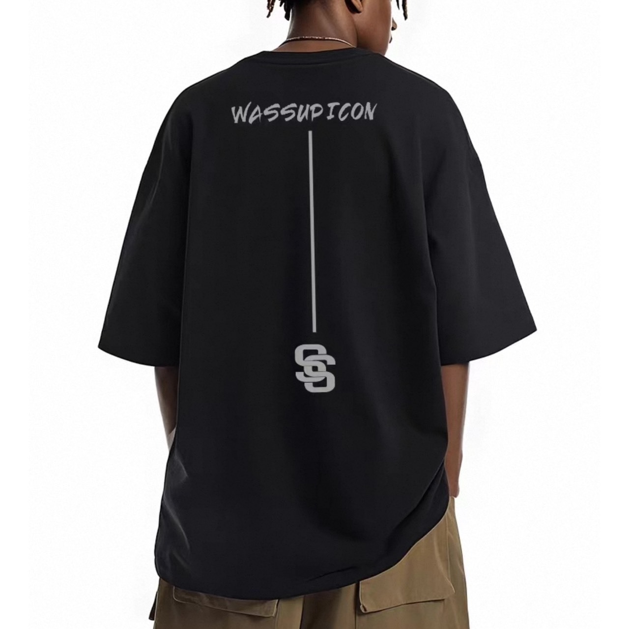 Chest logo drop shoulder tee 1390 - 3