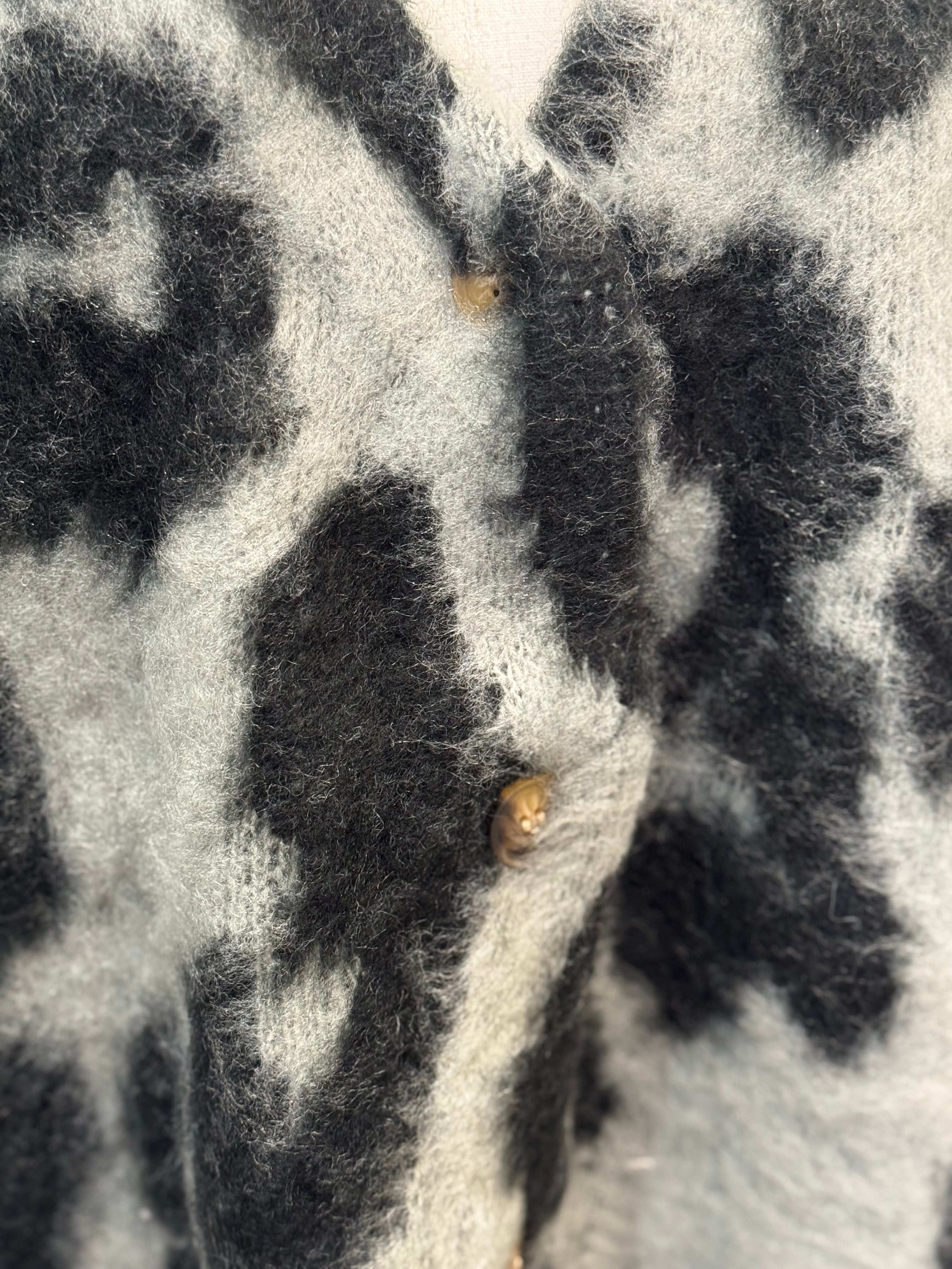 【SELECT】レオパード柄ニットカーディガン