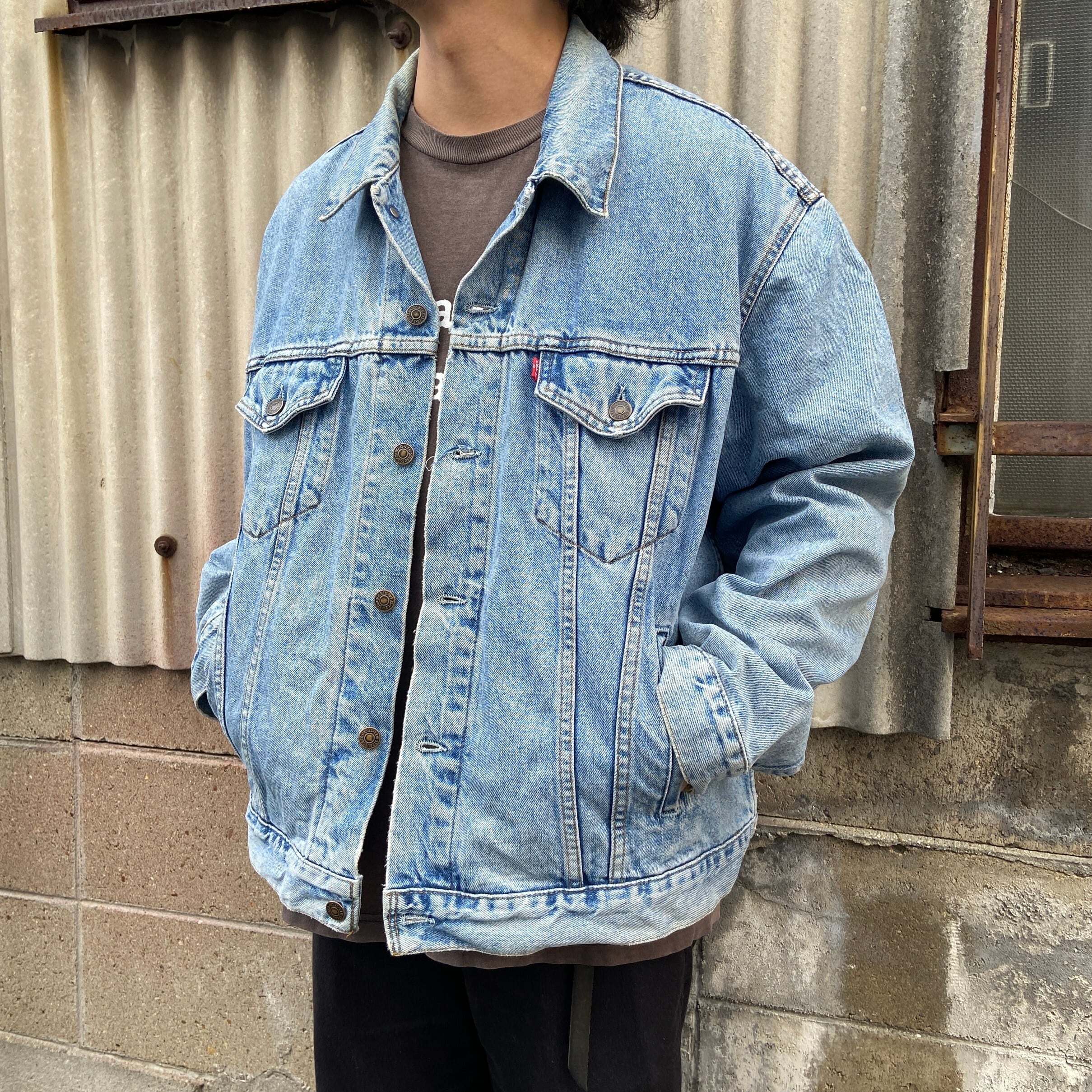 Levi's / リーバイス | 1990s～ Vintage Euro チュニジア製 70503 small e 濃紺 ユーロ トラッカー デニム ジャケット | L | インディゴ | メンズ