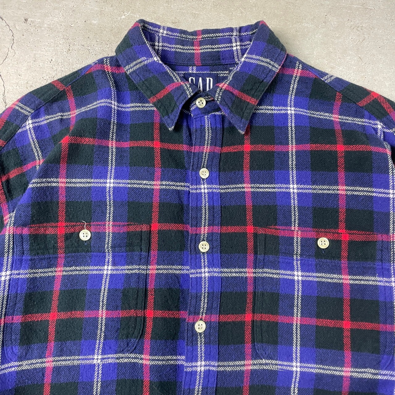 90年代 GAP オールドギャップ チェックシャツ ライトネルシャツ メンズ 