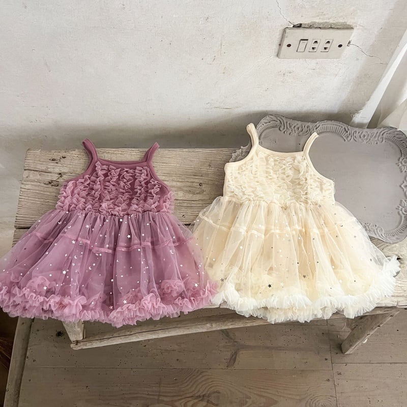 【BABY】夏新作 星月チュールワンピース