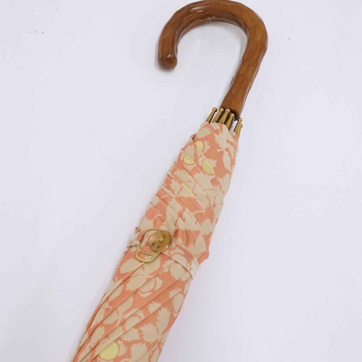 高級傘 イイダ傘店 USED美品 花柄 ピンク 高級 手作りの逸品 S1814