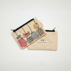 Ashi｜亜紙 Flat Pouch S＊SUSU! Banana 紙ポーチ  バナナ ハンドメイド