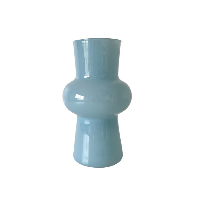 Puffy Blue Glass Vase　フラワーベース 花瓶