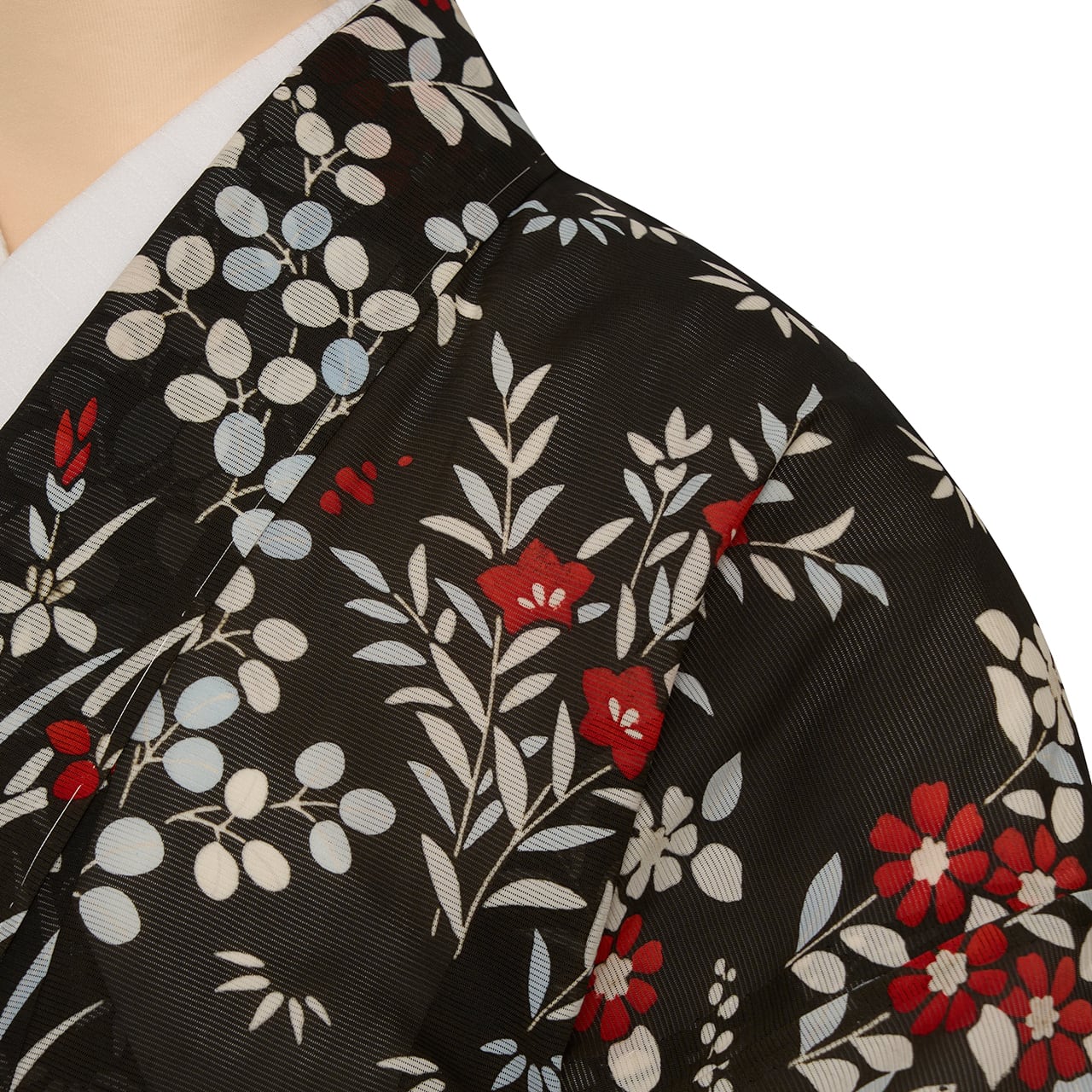 草花の模様 一方附小紋 絽単衣着物【未着用品】 | かわの屋