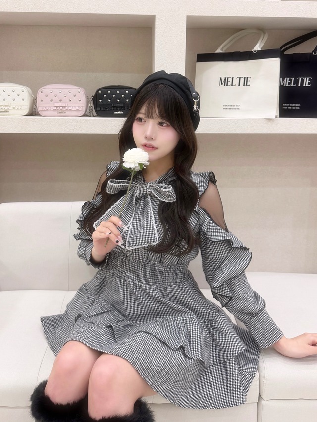 めろいティアードミニワンピース