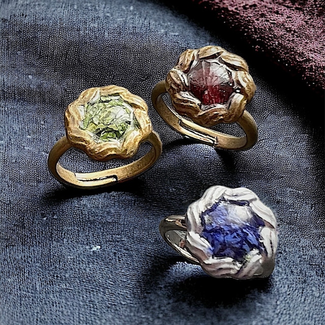 Flower pair ring