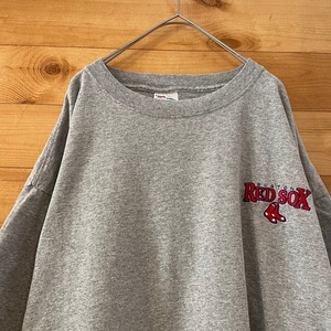 【Majestic】MLB メジャーリーグ レッドソックス 半袖 Tシャツ 刺繍ロゴ 2XL オーバーサイズ REDSOX US古着