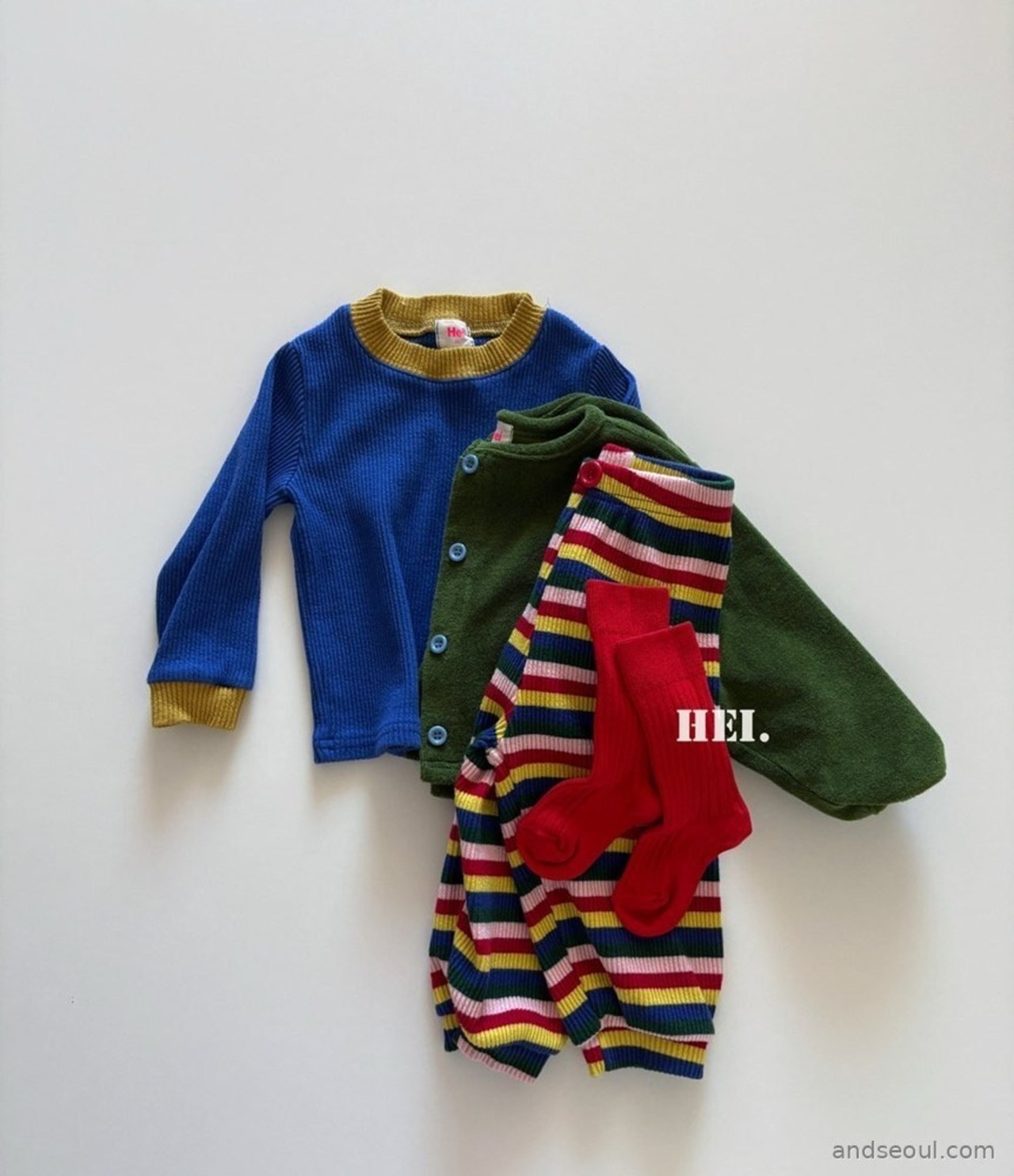 韓国子供服 / 26Autumn / 〖取寄〗Hei / カラフルパンツ / キッズ服 / カラフル服 / 秋服 *XS~XL*