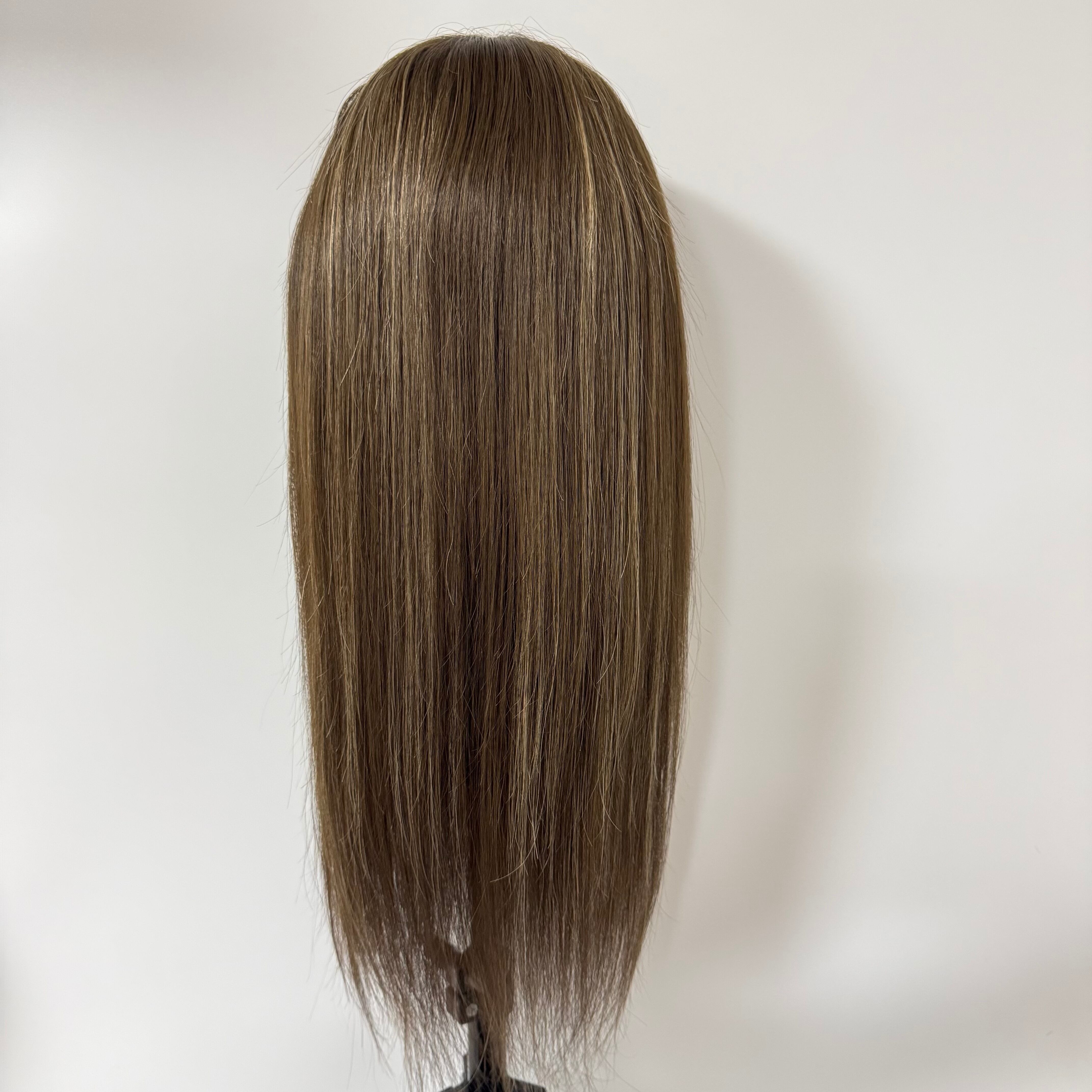 1点物 毛量減スキンレース生え際 未カット 50cm アッシュブラウン系