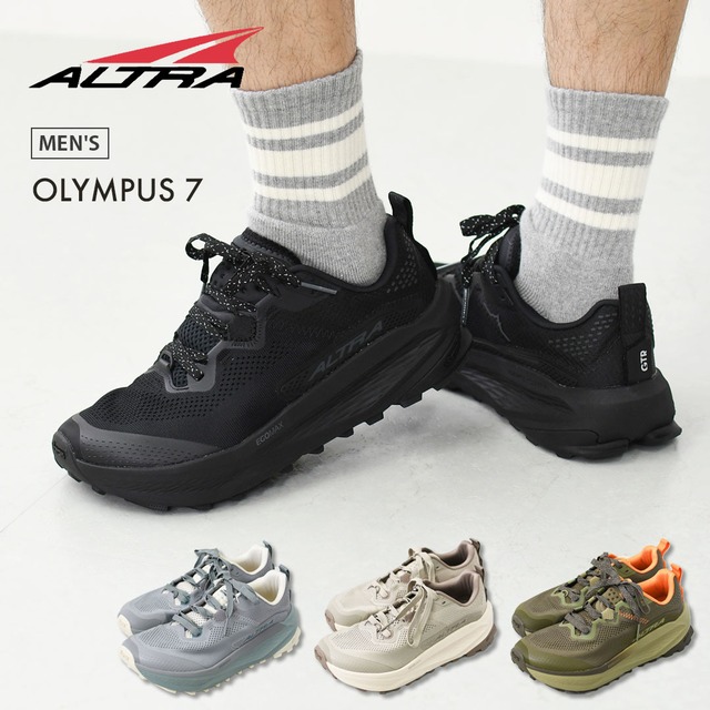 ALTRA [アルトラ] OLYMPUS 7 M [AL0A85TK7] オリンパス 7 ・防水性・撥水性・透湿性・クロスカントリー・ロードランニング・トレイルラン・ハイキング・ファストパッキング・トレイルレーシングシューズ・MEN'S [2026AW]