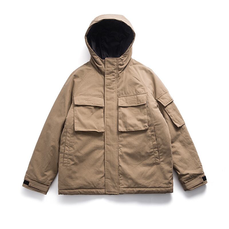 【新作】【送料無料】 Yidaoヴィンテージ20冬の新しいeseツーリングルーズで用途の広いカジュアルフード付きマルチポケットジッパー無地コットン-アリババ ウィンター 冬物 ソリッドカラー ビンテージ ポケット多め hip6-161111131926802