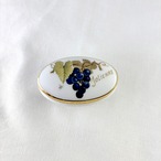 小物入れ　陶器オーバル型　ぶどう　トリンケットボックス　12oten4-2